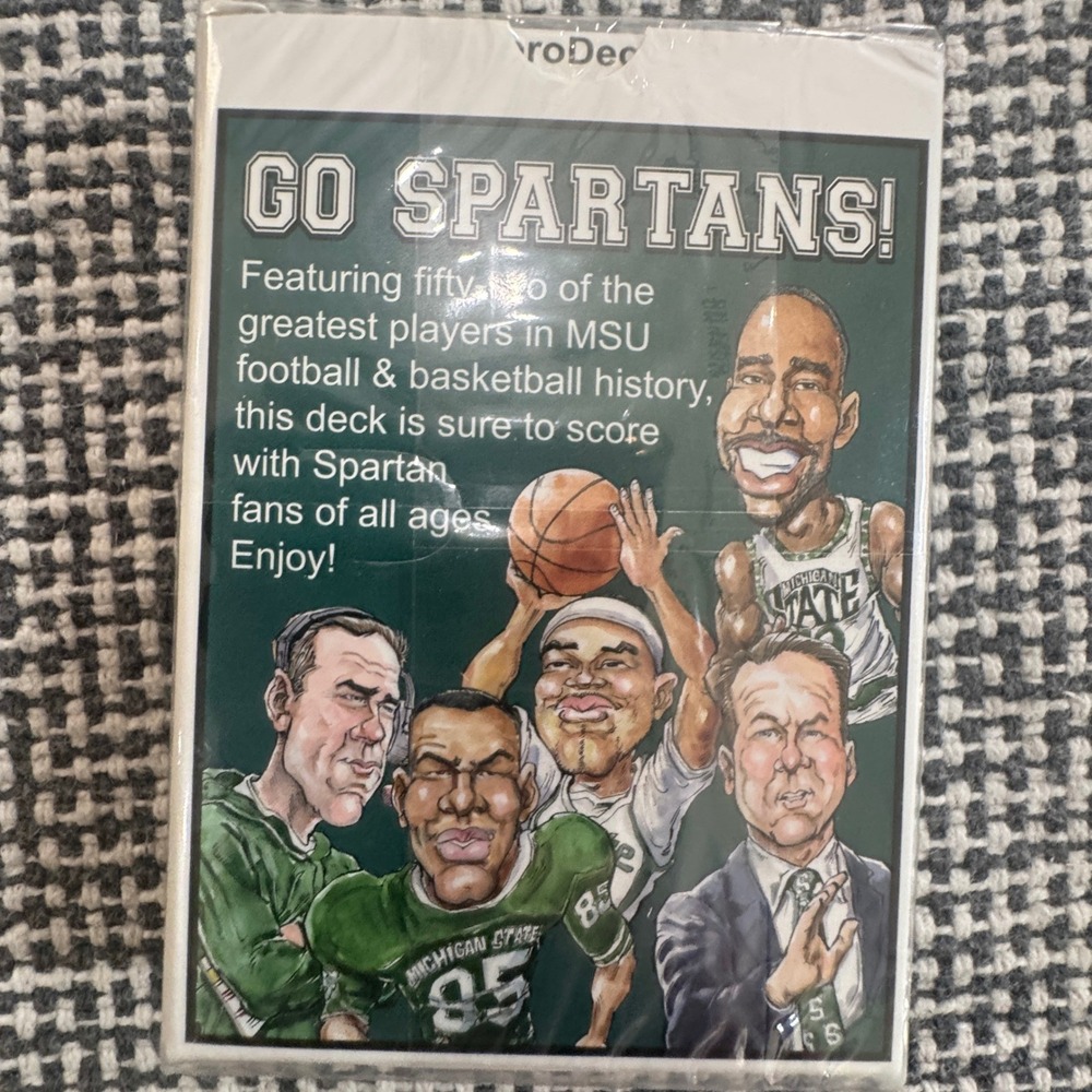 Michigan State Spartans Hero Decks Football Basketball Playing Cards MSU New